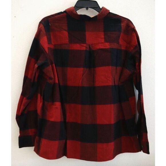 Carhartt Women Sz XL Red Plaid Rugged Flex Loose Fit Midweight Flannel L/S Shirt - Picture 2 of 9